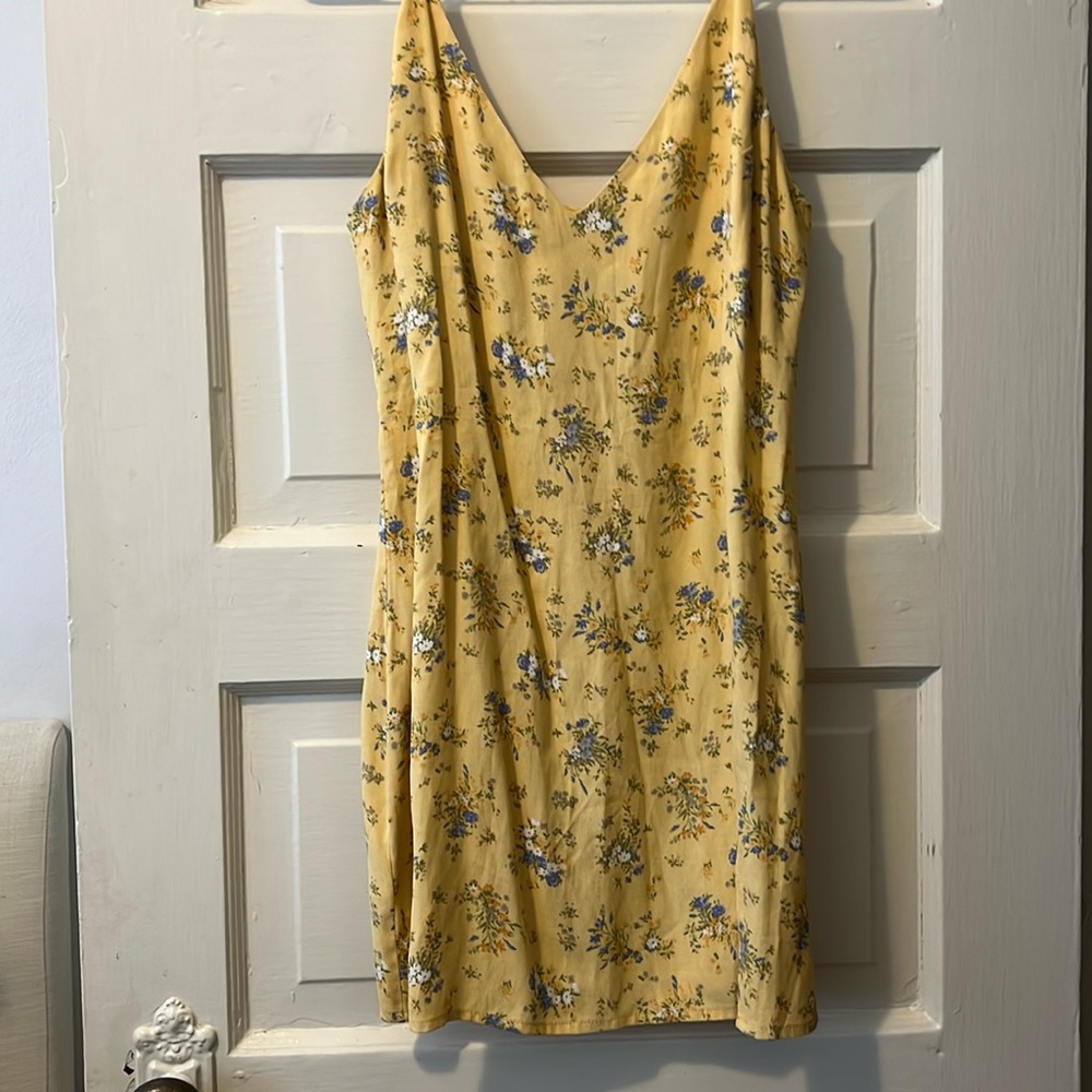Reformation Slit Slip Dress Floral